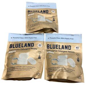 3 Blueland Dishwasher Detergent Tablets 40 Ct Each Fragrance-Free Eco-Friendly